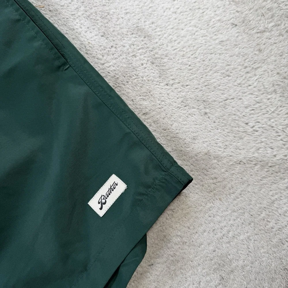 Bather Shorts Mens Large Green Swim Trunks Lined Beach Surf Summer Performance